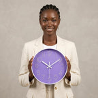 jomparis Purple Wall Clock 12 Inches Silent Quartz Wall Clock Lavender Decor - Image 2