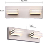 2-Light, 12.6-Inch Wall Lights Brushed Nickel Vanity Lights - Image 5