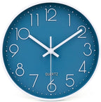 jomparis 10 Inch Cerulean Wall Clock Battery Operated Silent & Non-Ticking Wall by JOMPARIS