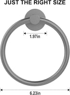 SetSail Towel Holder for Bathroom Wall Mounted Screw-in Towel Ring Stainless - Image 6