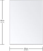Frameless Bathroom Mirror for Wall, Rectangle Beveled Edge Mirror for Over Sink - Image 3