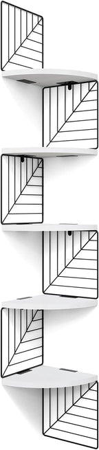 Love-KANKEI Corner Shelf Wall Mount of 5 Tier Rustic Wood Floating Shelves Wall by Love-KANKEI
