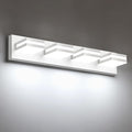 IZORRO LED Modern Bathroom Lights Fixtures, Matte White Acrylic Wall Lighting by IZORRO