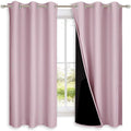 NICETOWN 100% Blackout Curtains 45 inches Long, 1 Pair, Baby Pink, 42 inches by NICETOWN