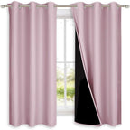 NICETOWN 100% Blackout Curtains 54 inches Long, Lavender Pink, 1 Pair, 42 by NICETOWN