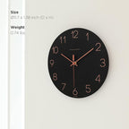 mooas Flatwood Black Wall Clock - Image 9