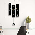 SHISEDECO Creative Mute Modern Large Pendulum Clock in Black and White Color - Image 3