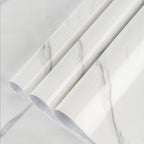 Large White Marble Granite Wallpaper Peel Stick Thicken 48x591inch Waterproof by BAYYAPeelandStickWallpaper