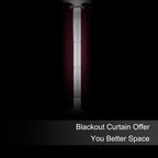 LEMOMO Blackout Curtains 66 x 72 Inch Long Burgundy Red Curtains Set of 2 - Image 3