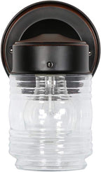 Design House Jelly Jar 1 Light Wall Light, Oil Rubbed Bronze, Outdoor Downlight - Image 2