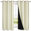 NICETOWN Bedroom Full Blackout Curtain Panels, Super Thick Insulated Grommet by NICETOWN