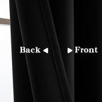 IGEMAEVE Black Blackout Sliding Door Curtains 96 Inch Length, Extra Wide Room - Image 3