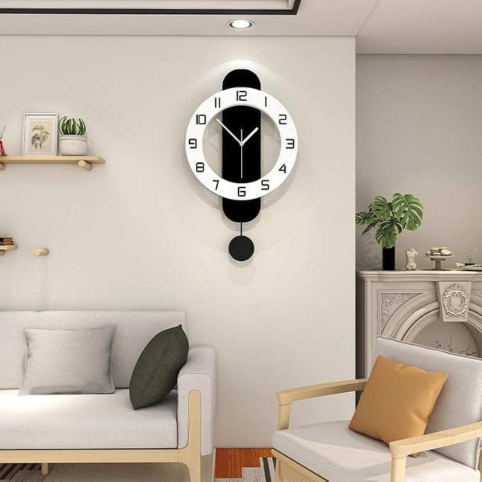 Modern Wall Clock Battery Operated Large Clock - Image 2