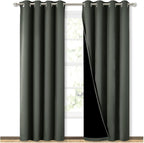 NICETOWN 100% Blackout Curtains 84 inches Long, Pair of Energy Smart & Noise by NICETOWN