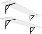 DINZI LVJ Long Wall Shelves, 39.4Inch Wall Mounted Shelves Set of 2, by DINZILVJ