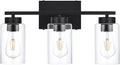 3-Light Bathroom Vanity Light, Modern Black Wall Lights by A1A9