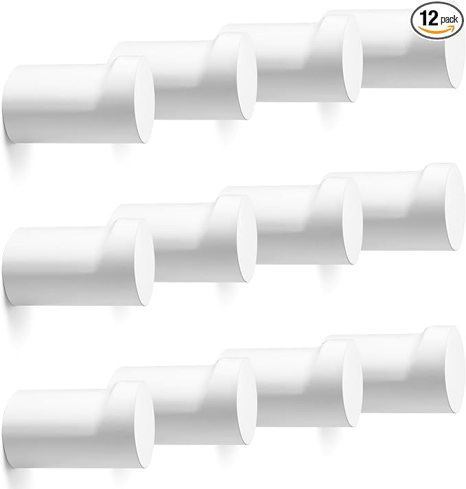 bsdonte 12 Pack Wood Wall Hooks, Modern Decorative Coat Hooks Wall Mounted by bsdonte