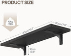 HOOBRO Floating Shelves for Wall, 15.4" Wall Mounted Shelves Set of 2, Hanging - Image 3