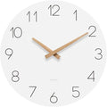 mooas Flatwood Wall Clock, Analog Wall Clock, Silent Non-Ticking 12 inch Modern by mooas