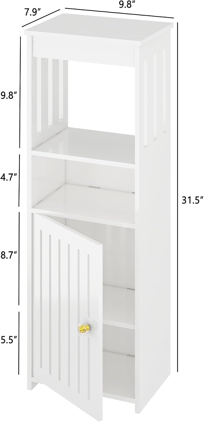 Narrow Bathroom Storage Cabinet, 5-Tier Slim Organizer - Image 3