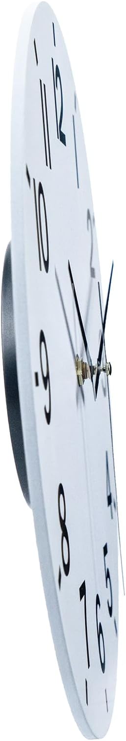 HZDHCLH Wall Clock 10 Inch Silent Non Ticking Wood Battery Operated White - Image 7