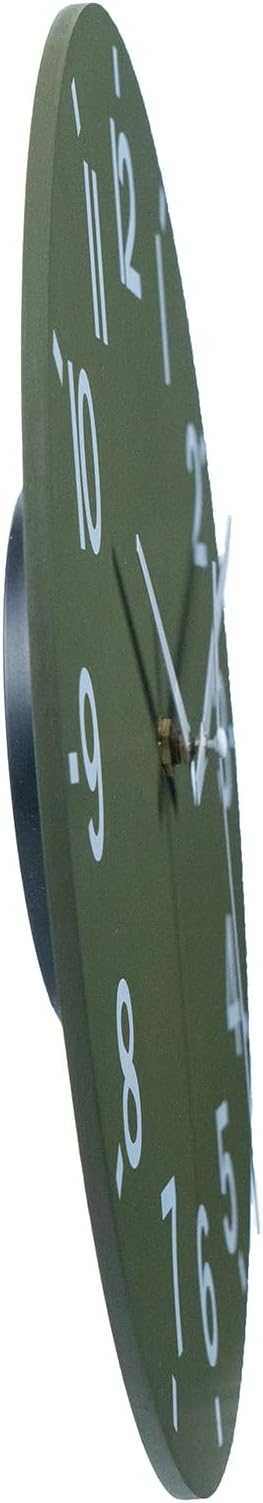 HZDHCLH Wall Clock 10 Inch Silent Non Ticking Wood Battery Operated Green - Image 7