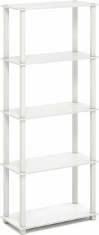 Furinno Turn-S-Tube Book Shelf, 5-Tier Toolless Storage Shelves - Image 5