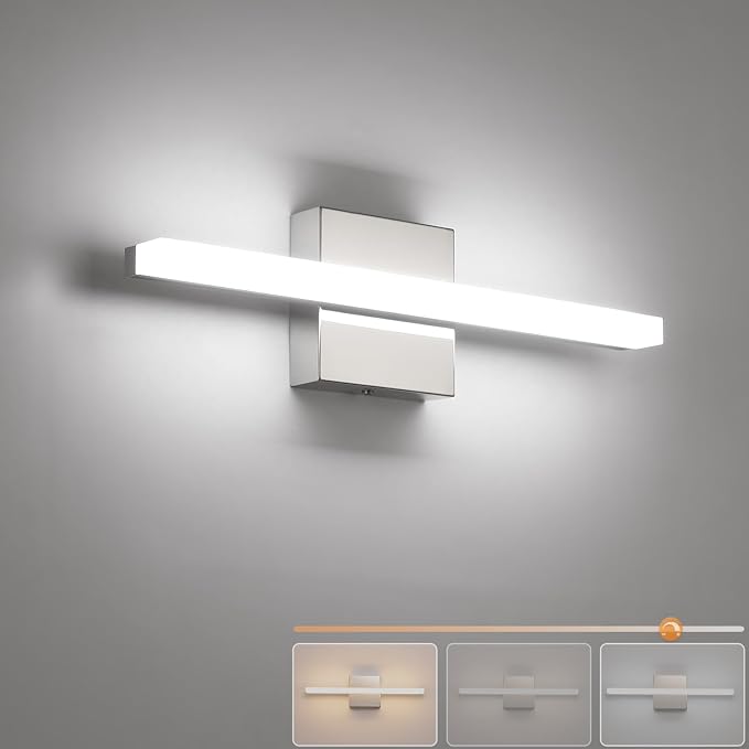 Combuh Modern Bathroom Vanity Light Fixtures Above Mirror Soft Shadow Free by Combuh