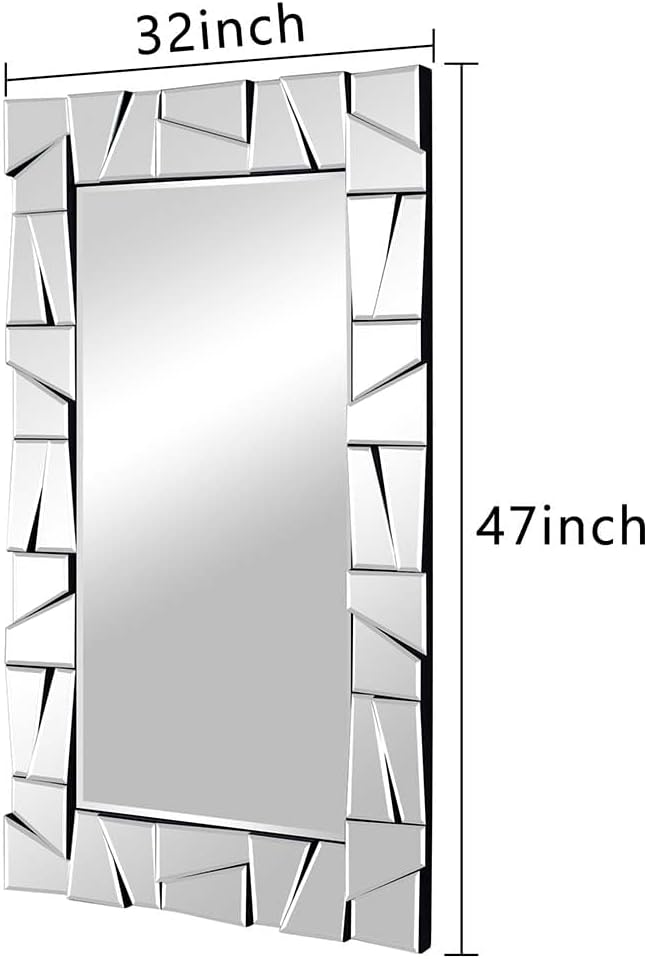 Chende Decorative Mirrors for Wall, Rectangle Modern Accetn Home Decor for - Image 7