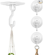 Adhesive Wall & Ceiling Decor Hooks: 4-Pack 3 lbs Heavy Duty No-Drill 360° by Unknown