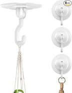 Adhesive Wall & Ceiling Decor Hooks: 8-Pack 3 lbs Heavy Duty No-Drill 360° by Unknown