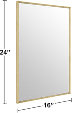 BOMINICA Brushed Gold Bathroom Mirror - Image 4
