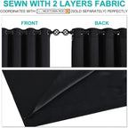NICETOWN Truly Blackout Curtains 54 inches Length, 2 Thick Layers Completely - Image 5