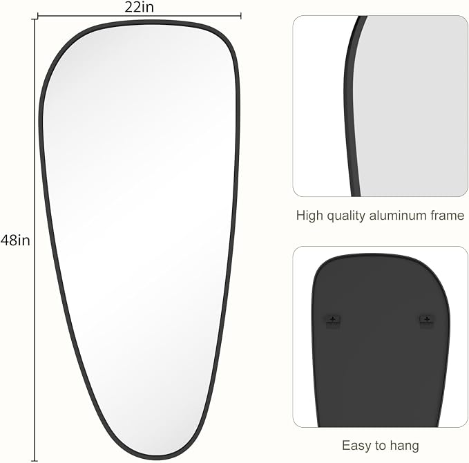 WallBeyond Asymmetrical Mirror, Irregular Wall Mirror, Wall Mirrors Decorative - Image 4