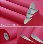 Dimoon 393''x17.7'' Pink Peel and Stick Wallpaper Contact Paper Modern Self - Image 2