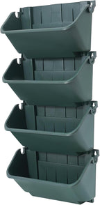 Vertical Wall Planter with 24 Plastic Pots, Wall-Mounted Garden Planter - Image 3