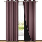 NICETOWN Full Shade Curtain Panels, Dry Rose, Pair of Thermal Insulated & by NICETOWN