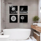 weiyiart Black and White Floral Wall Art, Dandelion Canvas Painting Prints - Image 7