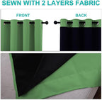NICETOWN Total Shade Curtains and Draperies, Forest Green, Package of 2 - Image 5