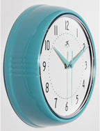 Infinity Instruments LTD. Retro 9 inch Silent Sweep Non-Ticking Mid Century - Image 3