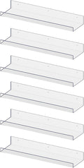 RLAVBL 6 Pack Acrylic Shelves, Living Room, Kitchen Storage by RLAVBL