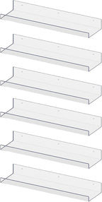 RLAVBL 6 Pack Acrylic Shelves, Living Room, Kitchen Storage by RLAVBL