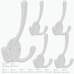 Wall Mounted Coat Hooks 5 Pack Heavy Duty Black Hardware Robe Hooks Decorative - Image 7