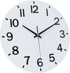 HZDHCLH Wall Clock 10 Inch Silent Non Ticking Wood Battery Operated White - Image 6