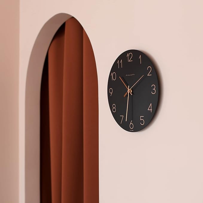 mooas Flatwood Black Wall Clock - Image 4