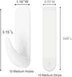 Sinfuo Wall Hooks for Hanging 10 Large Hooks, Heavy Duty Wall Hooks - Image 2