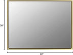 40 x 30 Gold Bathroom Mirror, Brushed Gold Beveled Bathroom Mirror, - Image 10