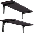 DINZI LVJ Long Wall Shelves, 31.5 Inch Wall Mounted Shelves Set of 2, by DINZILVJ
