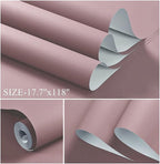 Dimoon 236''x17.7'' Pink Peel and Stick Wallpaper Contact Paper Modern Self - Image 2