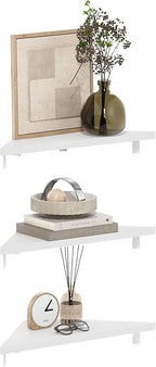 Furinno Rossi Triangle Corner Floating Shelves, Wall Mount Display Shelf - Image 4